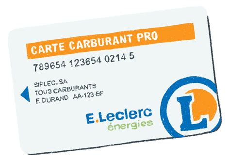 Carte carburant pro E.Leclerc.